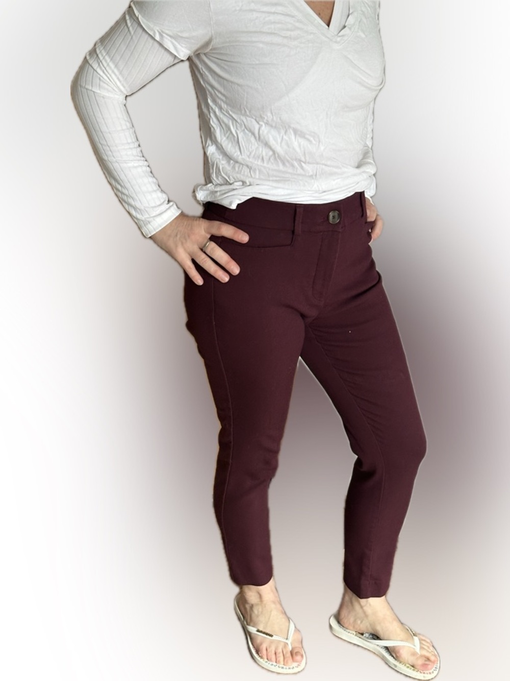 LOFT Pants in Burgundy